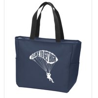 I Like To Get High Skydiver Parachutist Skydive Parachute Zip Tote Bag