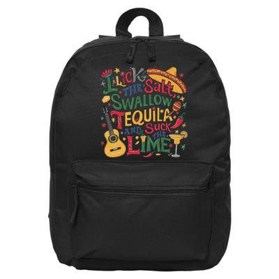 I Lick The Salt Swallow The Tequila And Suck The Lime Cinco 16 in Basic Backpack