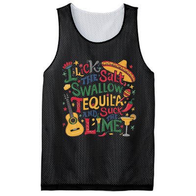 I Lick The Salt Swallow The Tequila And Suck The Lime Cinco Mesh Reversible Basketball Jersey Tank
