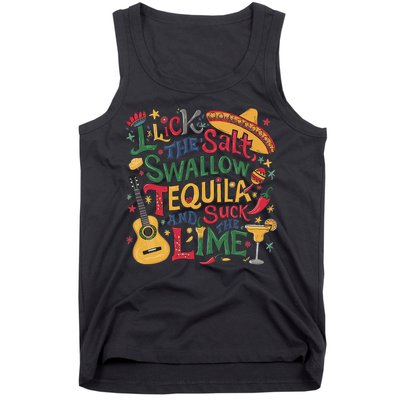 I Lick The Salt Swallow The Tequila And Suck The Lime Cinco Tank Top
