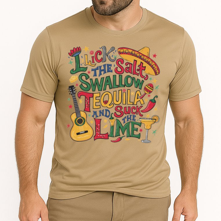 I Lick The Salt Swallow The Tequila And Suck The Lime Cinco Cooling Performance Crew T-Shirt