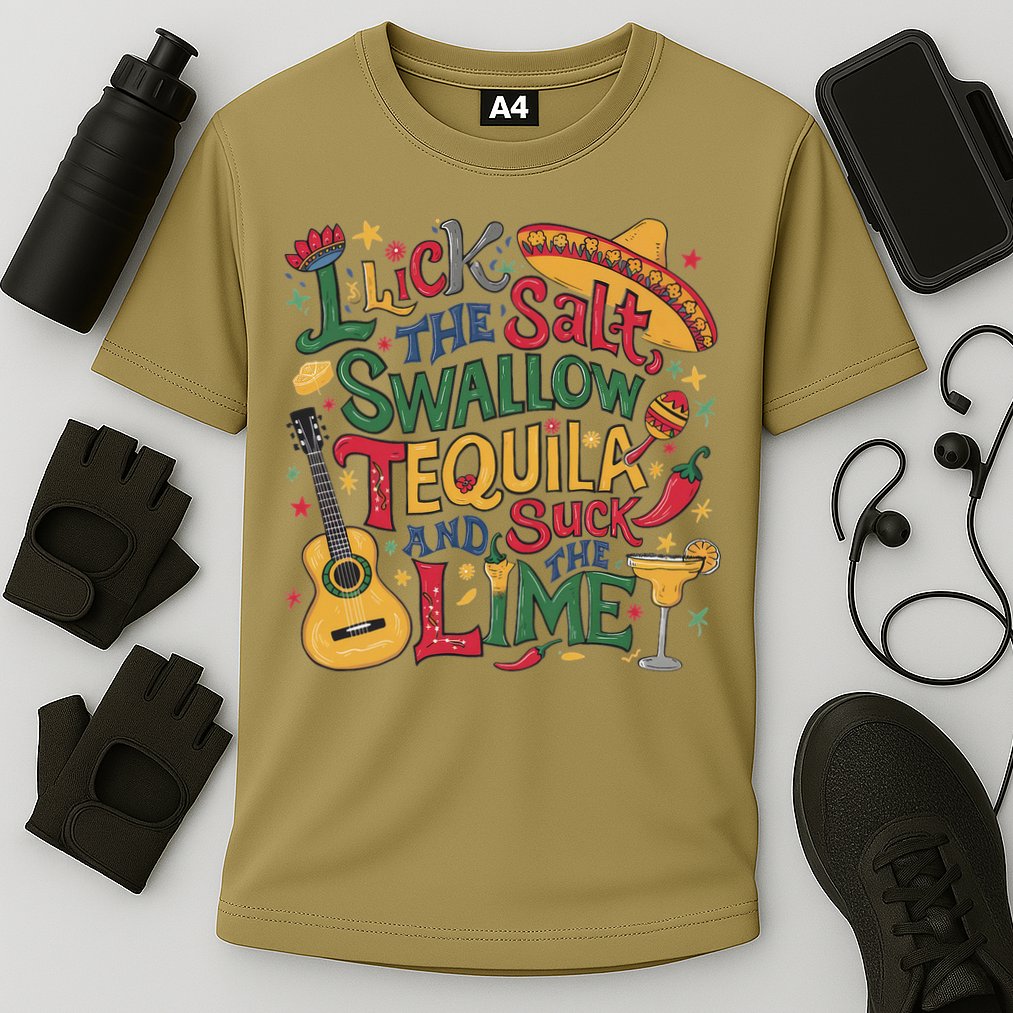 I Lick The Salt Swallow The Tequila And Suck The Lime Cinco Cooling Performance Crew T-Shirt