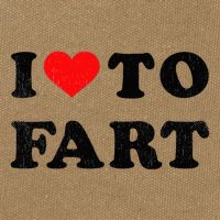I Love To Fart I Heart To Fart Joke Farting Gag Cotton Canvas Backpack