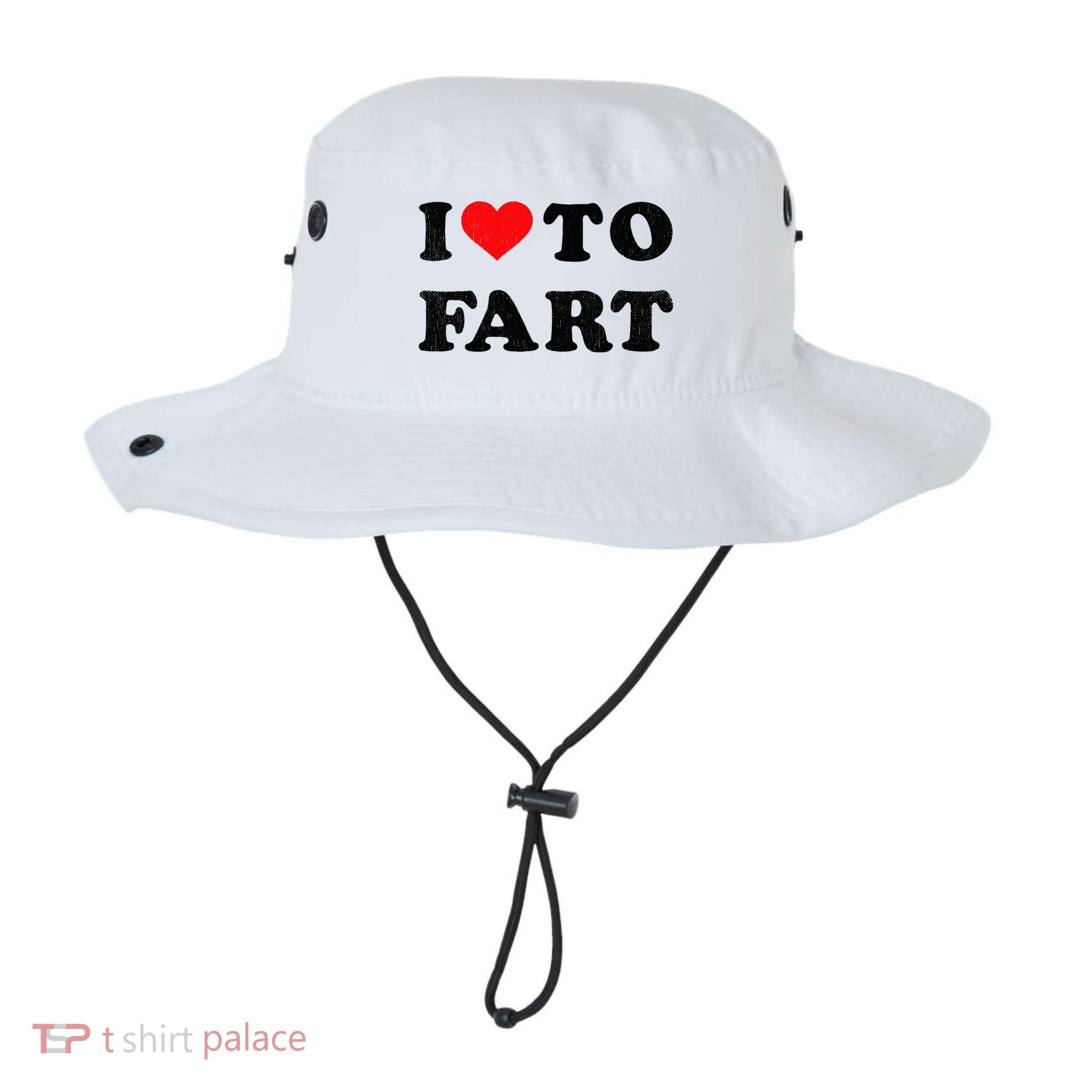 I Love To Fart I Heart To Fart Joke Farting Gag Bucket Hat