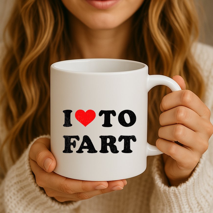 I Love To Fart I Heart To Fart Joke Farting Gag Mug