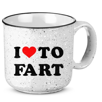 I Love To Fart I Heart To Fart Joke Farting Gag 15oz Campfire Ceramic Mug