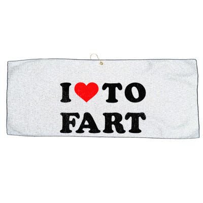 I Love To Fart I Heart To Fart Joke Farting Gag Large Microfiber Waffle Golf Towel