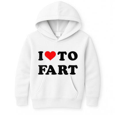 I Love To Fart I Heart To Fart Joke Farting Gag Kids Hoodie