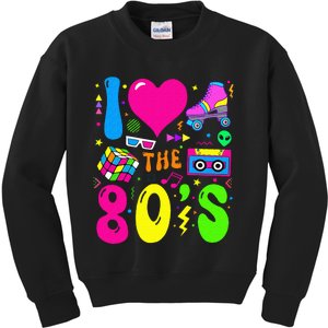 I Love The 80S Party 1980s Themed Costume 80s Kids Sweatshirt