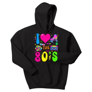 I Love The 80S Party 1980s Themed Costume 80s Kids Hoodie