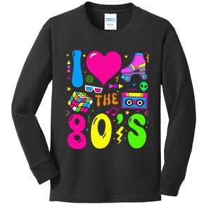 I Love The 80S Party 1980s Themed Costume 80s Kids Long Sleeve Shirt