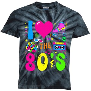 I Love The 80S Party 1980s Themed Costume 80s Kids Tie-Dye T-Shirt