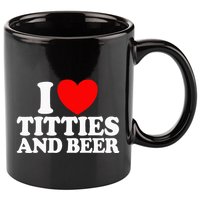 I Love Titties And Beer 11oz C Handle Ceramic Mug