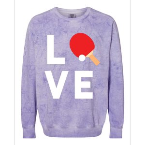 I Love Table Tennis Shirts Cute Funny Ping Pong Gift Idea Colorblast Crewneck Sweatshirt