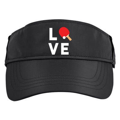 I Love Table Tennis Shirts Cute Funny Ping Pong Gift Idea Adult Drive Performance Visor