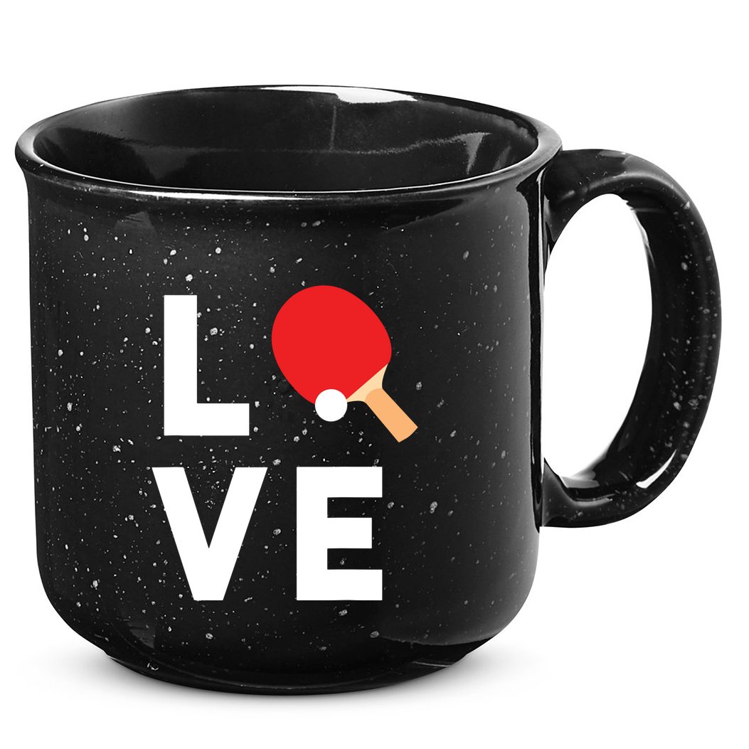 I Love Table Tennis Shirts Cute Funny Ping Pong Gift Idea 15oz Campfire Ceramic Mug
