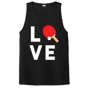 I Love Table Tennis Shirts Cute Funny Ping Pong Gift Idea PosiCharge Competitor Tank