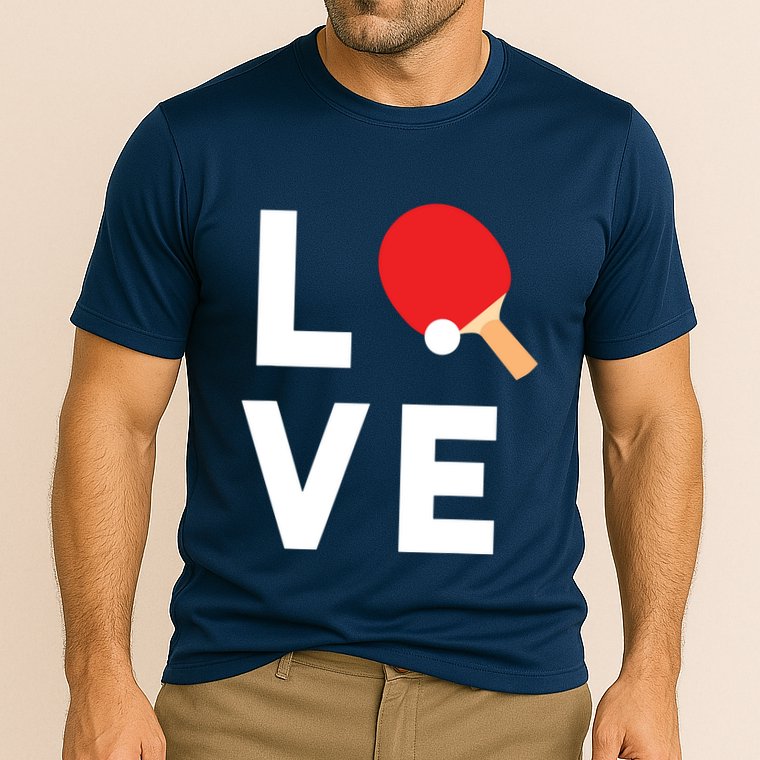 I Love Table Tennis Shirts Cute Funny Ping Pong Gift Idea Cooling Performance Crew T-Shirt