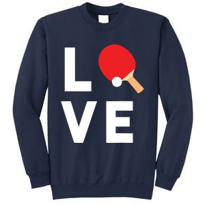 I Love Table Tennis Shirts Cute Funny Ping Pong Gift Idea Sweatshirt