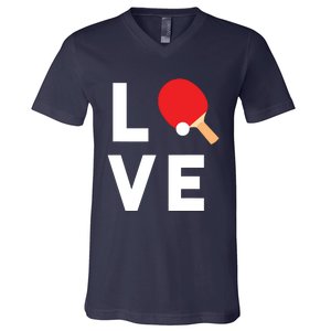 I Love Table Tennis Shirts Cute Funny Ping Pong Gift Idea V-Neck T-Shirt