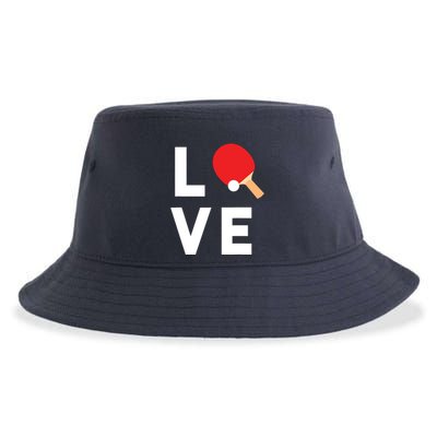 I Love Table Tennis Shirts Cute Funny Ping Pong Gift Idea Sustainable Bucket Hat