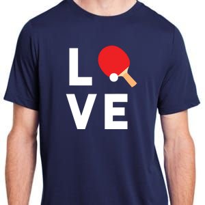 I Love Table Tennis Shirts Cute Funny Ping Pong Gift Idea Adult ChromaSoft Performance T-Shirt