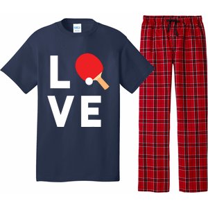 I Love Table Tennis Shirts Cute Funny Ping Pong Gift Idea Pajama Set