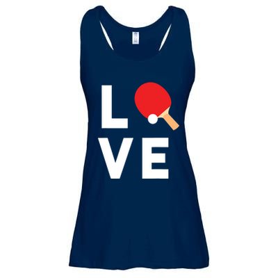 I Love Table Tennis Shirts Cute Funny Ping Pong Gift Idea Ladies Essential Flowy Tank