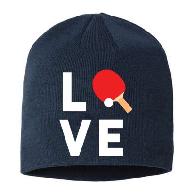 I Love Table Tennis Shirts Cute Funny Ping Pong Gift Idea Sustainable Beanie