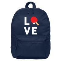 I Love Table Tennis Shirts Cute Funny Ping Pong Gift Idea 16 in Basic Backpack