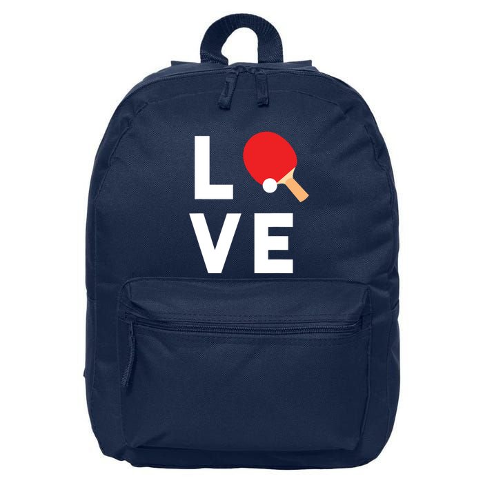 I Love Table Tennis Shirts Cute Funny Ping Pong Gift Idea 16 in Basic Backpack