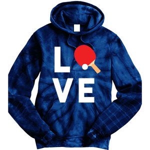 I Love Table Tennis Shirts Cute Funny Ping Pong Gift Idea Tie Dye Hoodie