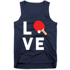 I Love Table Tennis Shirts Cute Funny Ping Pong Gift Idea Tank Top