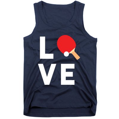 I Love Table Tennis Shirts Cute Funny Ping Pong Gift Idea Tank Top