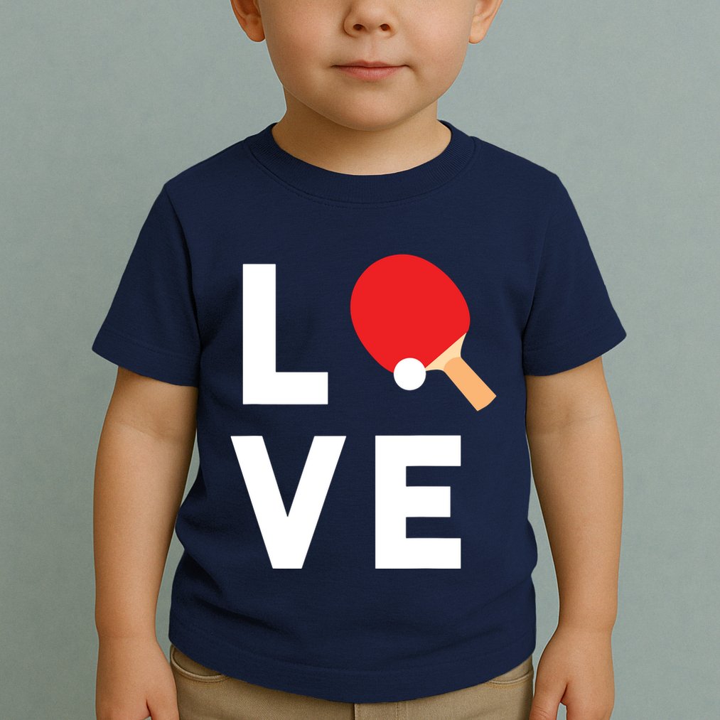 I Love Table Tennis Shirts Cute Funny Ping Pong Gift Idea Toddler T-Shirt