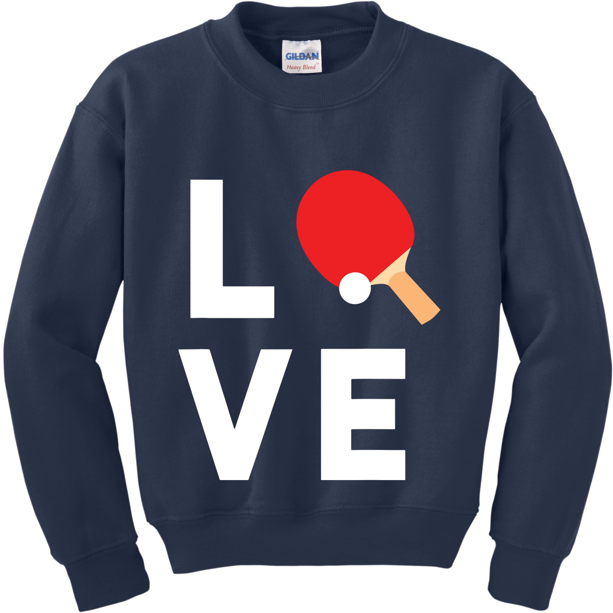 I Love Table Tennis Shirts Cute Funny Ping Pong Gift Idea Kids Sweatshirt