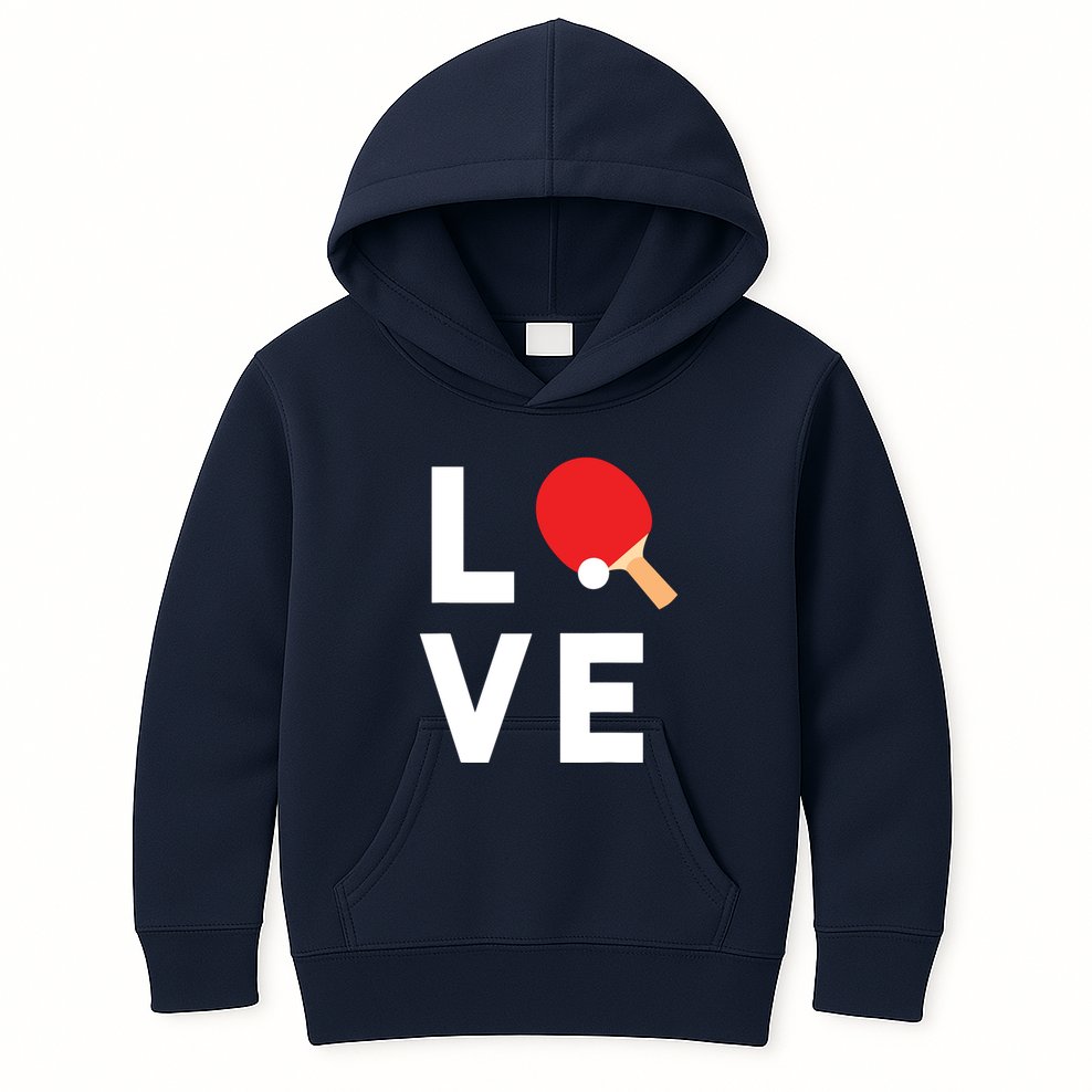 I Love Table Tennis Shirts Cute Funny Ping Pong Gift Idea Kids Hoodie