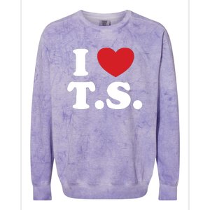 I Love T.S. I Heart T.s. Colorblast Crewneck Sweatshirt