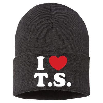 I Love T.S. I Heart T.s. Sustainable Knit Beanie