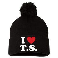 I Love T.S. I Heart T.s. Pom Pom 12in Knit Beanie