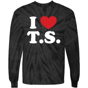 I Love T.S. I Heart T.s. Tie-Dye Long Sleeve Shirt