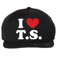 I Love T.S. I Heart T.s. Wool Snapback Cap