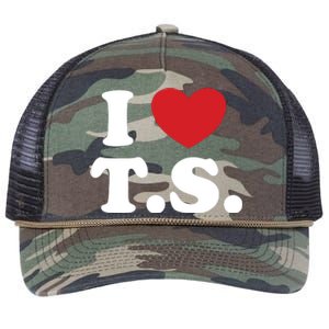 I Love T.S. I Heart T.s. Retro Rope Trucker Hat Cap