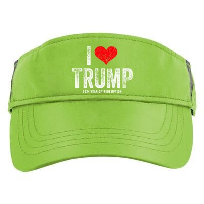 I Love Trump 2024 Year Of Redemption Gift Adult Drive Performance Visor