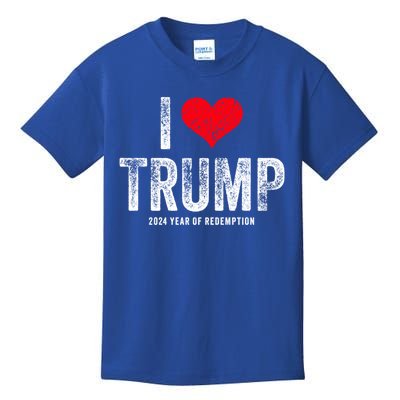 I Love Trump 2024 Year Of Redemption Gift Kids T-Shirt