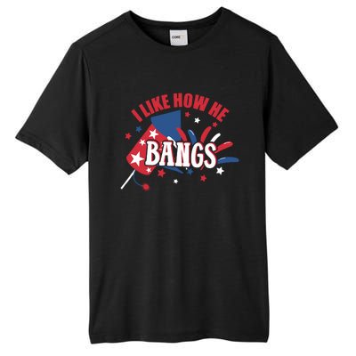 I Like The Way He Bangs Patriotic 4th Of July Matching With Him Tall Fusion ChromaSoft Performance T-Shirt