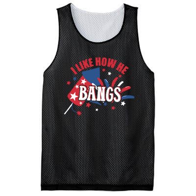 I Like The Way He Bangs Patriotic 4th Of July Matching With Him Mesh Reversible Basketball Jersey Tank