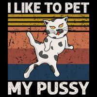 I Like To Pet My Pussy Naughty Funny Adult Humor Saying Cat 16 in Basic Backpack