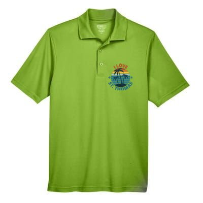 I Love The Heart Of St Thomas Gift Men's Origin Performance Pique Polo