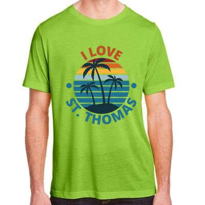 I Love The Heart Of St Thomas Gift Adult ChromaSoft Performance T-Shirt